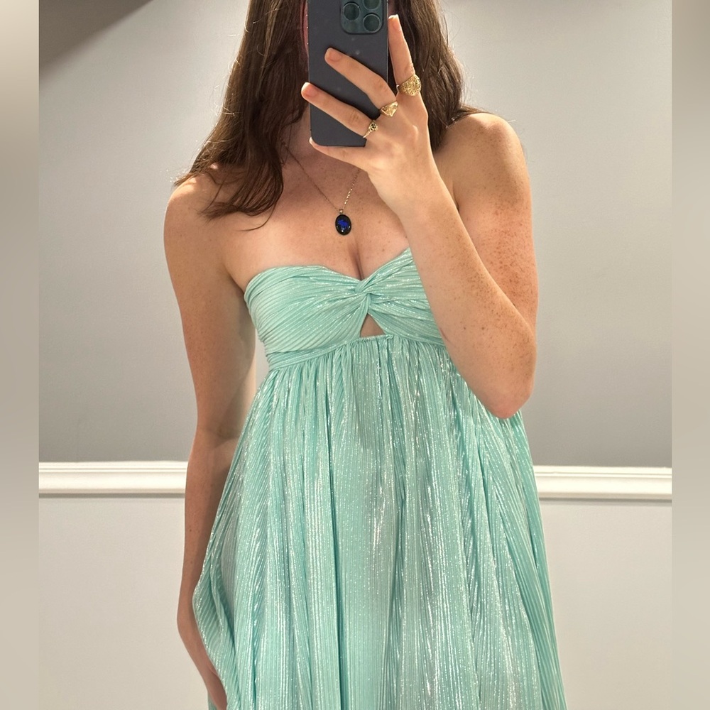 Lucy in the Sky Mint Strapless Dress